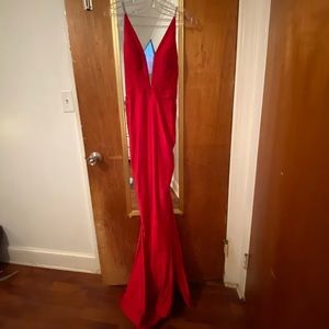 Jessica ángel Red Dress. I had the fabric in the front removed. I